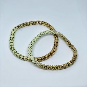 Metal Mesh Braclet set of 2 ombré colored bracelets